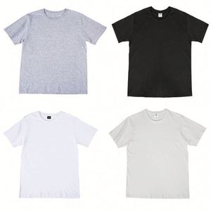 Wholesale Custom Oversized Cotton Polyester T-<b>Shirt</b> for Men Unisex Embroidery 150gsm Blank Color White - Product Image 2
