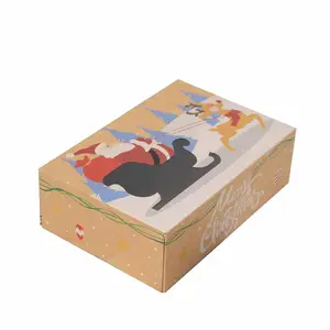 आरजी क्रिसमस बक्से उपहार सस्ते पुनर्नवीनीकरण कस्टम नालीदार गत्ते का डिब्बा के साथ डाक कागज मेलर बॉक्स पैकेजिंग लक्जरी मेलर बॉक्स लोगो