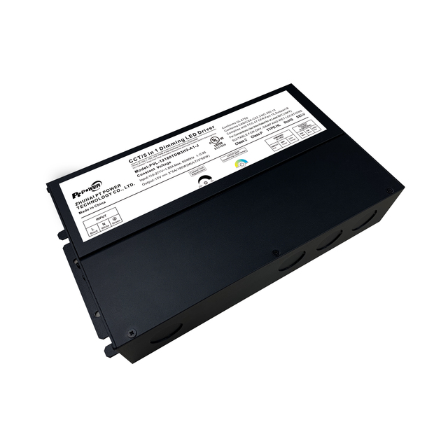 180W Dual Channel Triac 5-in-1 Dimmable LED Power Supply Transformer 110-277VAC DC12V IP67 Waterproof Junction LED LED Lighting