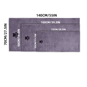 Wholesale Custom Soft Absorbent Lint-Free <strong>Microfiber</strong> Dog Paw <strong>Bath</strong> <strong>Towel</strong> Quick Dry for Dog Drying Knitted Pet Supplies - Product Image 2