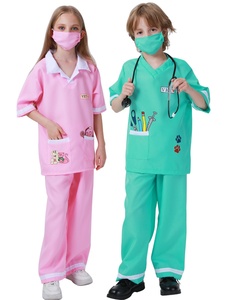 Tenues de jeu de rôle infirmière et médecin pour enfants XJ, ensembles de blouses unisexes pour la maternelle, vêtements de performance, vente chaude transfrontalière - Product Image 1