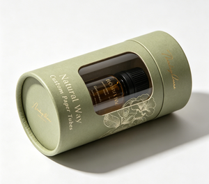High Quality Biodegradable Cardboard Cylinder for Beauty Products Perfume Candle Packaging Paper Tube with Embossing Printing - Product Image 2