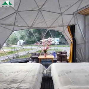 핫 세일 페어 스틸 구조 하우스 캠핑 돔 텐트