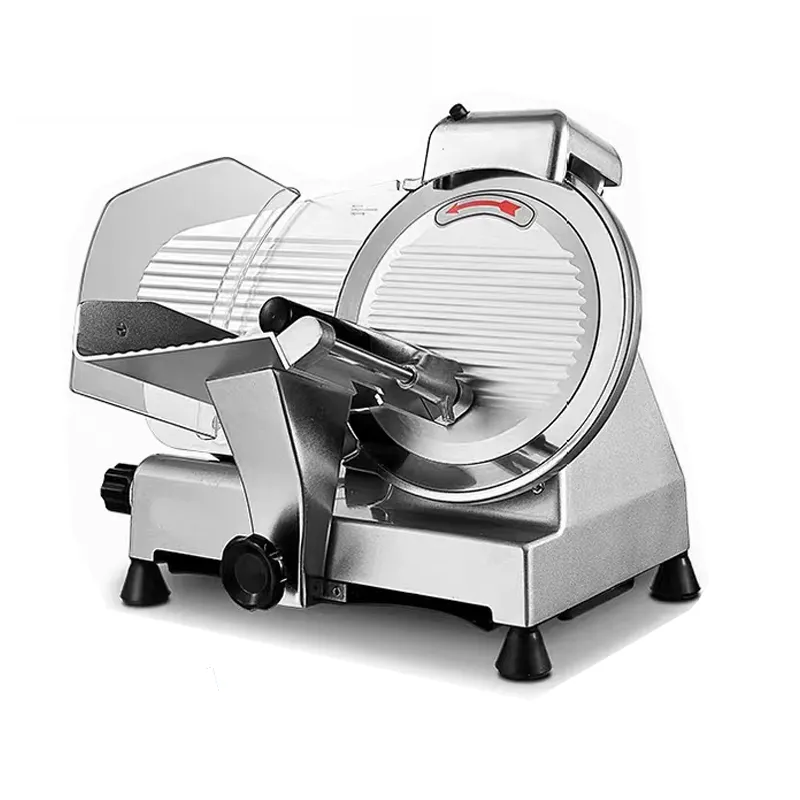 Table Size Stainless Steel Electric Meat Cutter Ham Bacon Beef Fresh Meat Slicer Frozen Cold Cut Meat Cutting Machine