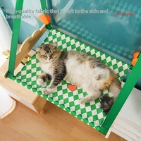 Hamac de fenêtre pour chat en bois massif, à ventouses, suspendu au verre, respirant, toutes saisons, lit et transat pour chat, fournitures pour animaux de compagnie
