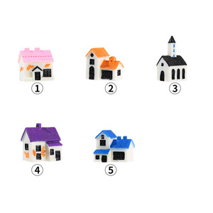 Miniature Resin House Ornament Mediterranean Style Garden Decor Freestanding Outdoor Craft <b>Model</b> - Product Image 4