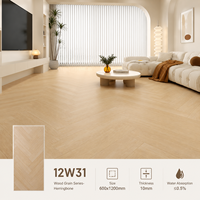 Carrelage en porcelaine à effet bois moderne 600x1200mm, résistant à l'usure, pour sols et murs, idéal pour les halls, salles de bain, écoles, villas, décoration intérieure