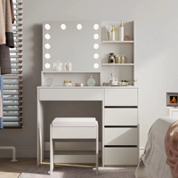 Meubles de chambre à coucher Ensemble table de toilette de maquillage Commode moderne Coiffeuse de luxe avec miroir et tiroirs