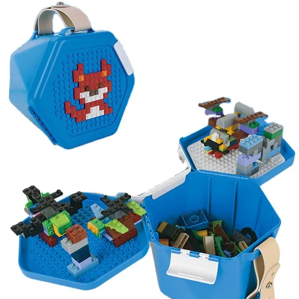 Hot Wholesale ABS Lego Building Blocks kids storage box Plastic Box Storage