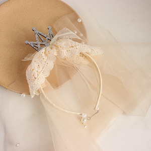 Nuevas Diademas <span class=keywords><strong>de</strong></span> Encaje Vintage con Lentejuelas, Velo <span class=keywords><strong>para</strong></span> el Cabello <span class=keywords><strong>de</strong></span> Niña <span class=keywords><strong>de</strong></span> las <span class=keywords><strong>Flores</strong></span>, Accesorios <span class=keywords><strong>para</strong></span> el Cabello <span class=keywords><strong>para</strong></span> Fiestas <span class=keywords><strong>de</strong></span> Cumpleaños y Bodas - Product Image 5