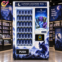 Distributeurs automatiques commerciaux intelligents sans espèces pour cartes à collectionner (TCG) avec écran tactile 32 pouces pour la vente de cartes sportives et de paquets de cartes.