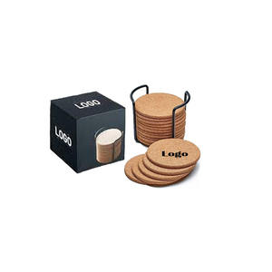 Posavasos Redondos de Corcho Ecológicos LEECORK, Diseño Personalizado, Resistentes al Calor y Antideslizantes, 100 mm de Diámetro, 5 mm de Grosor - Product Image 1