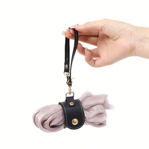 Casual Style PU Leather Towel Holder Travel <b>Gloves</b> Keeper Scarf Portable Hat Hook Luggage Organizer - Product Image 4