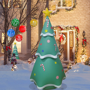 Árbol <span class=keywords><strong>de</strong></span> <span class=keywords><strong>Navidad</strong></span> Inflable Gigante Joyee, Ecológico, <span class=keywords><strong>de</strong></span> 3 Niveles, <span class=keywords><strong>de</strong></span> PVC, <span class=keywords><strong>con</strong></span> Estampado <span class=keywords><strong>de</strong></span> <span class=keywords><strong>Bastones</strong></span> <span class=keywords><strong>de</strong></span> <span class=keywords><strong>Caramelo</strong></span>, 210x110cm, Estilo Adorable para Decoración <span class=keywords><strong>de</strong></span> Jardín - Product Image 6