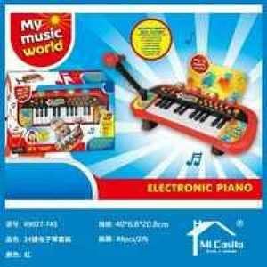 My Music World Electronic Piano 24 Keys With Stand And Microphone For Kids Learning - Product Image 3