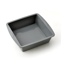 Petit moule à gâteau en silicone gris, résistant aux hautes températures, compatible four, micro-ondes et lave-vaisselle, moule à pain de mie