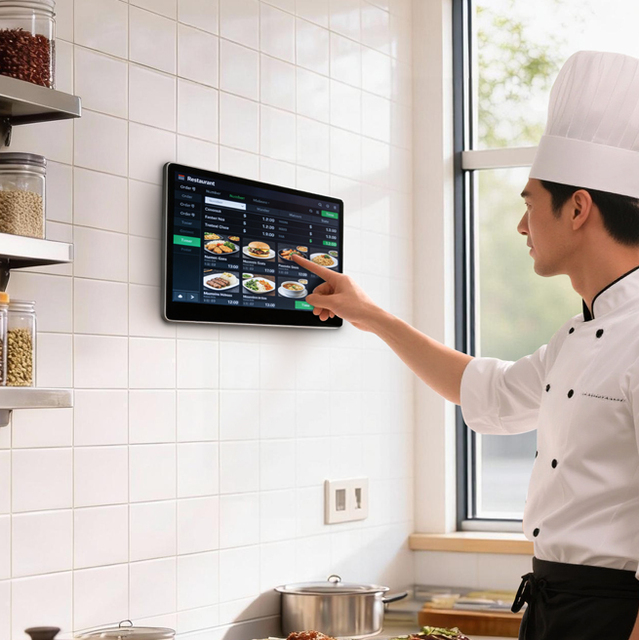 15.6-Inch Kitchen Display Systems Kds POS Wall Mounted Kitchen Order Display Monitor Menu Management Display