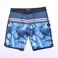 Shorts de bain imprimés extensibles 4 directions pour hommes, séchage rapide, avec cordon de serrage et poches, pour la plage et le surf