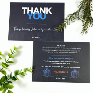 パーソナライズされたカスタマイズロゴギフトカード両面印刷プロモーション活動のためのありがとうカード - Product Image 3