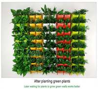 Pot de jardin vertical intérieur/extérieur moderne arrosage automatique système hydroponique jardinière murale en plastique pour fleurs