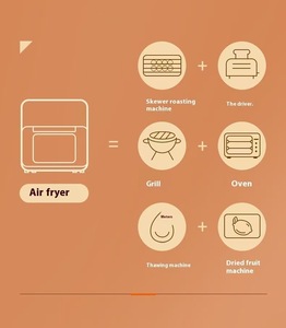 OEM 2025 15L <span class=keywords><strong>XL</strong></span> finestra Smart vetro Display digitale <span class=keywords><strong>friggitrice</strong></span> <span class=keywords><strong>ad</strong></span> <span class=keywords><strong>aria</strong></span> elettrica forno senza olio cottura veloce facile da pulire per la casa all'aperto - Product Image 5