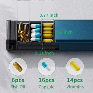 <span class=keywords><strong>2025</strong></span> September Hot Bán thiết kế mới thêm lớn du lịch <span class=keywords><strong>Pill</strong></span> Box hàng tuần <span class=keywords><strong>Pill</strong></span> Organizer màu xanh lá cây nhôm không thấm nước hàng ngày <span class=keywords><strong>Pill</strong></span> trường hợp - Product Image 5