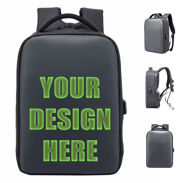 Custom Mobile Digital Signage Billboard Led Display Backpack Motorcycle Light up Led Advertising Screen Digital Backpack