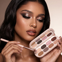 Palette de fards à paupières en poudre haute pigmentation 8 couleurs, marque privée, waterproof, fini mat et scintillant, maquillage pour les yeux pour femmes, tous types de peau