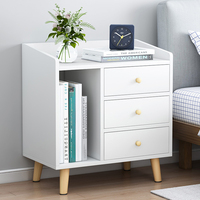 Table de chevet simple et moderne, petite table de chevet multifonctionnelle à succès pour la chambre à coucher, avec rangement et étagère