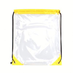Custom Logo Plastic PVC Clear Draw String Bags for Sports Swimming Beach See Through Transparent Rucksack <b>Drawstring</b> <b>Backpack</b> - Product Image 1