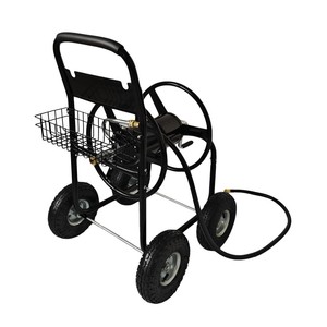 Chariot porte-tuyau d'arrosage CJ Garden 940x605x945mm en métal avec panier pour arrosage et lavage de voiture - Product Image 3
