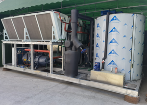 La macchina per il ghiaccio in scaglie di acqua di mare ICEUPS 25ton installa su isola per la lavorazione del pesce - Product Image 3