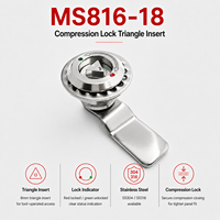 Loquet de compression en acier inoxydable FIRIX MS816-18 |   Loquet à came robuste à clé, poli, antivol, étanche, pour usage médical