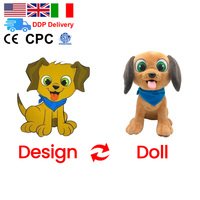 Vente en gros de mini t-shirts ours en peluche doux personnalisés animal en peluche vierge pour sublimation avec remplissage en coton PP