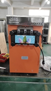 Machine à glace molle commerciale de haute qualité en acier inoxydable, grande capacité de production, trois saveurs, BQL-3 entièrement inclus - Product Image 4