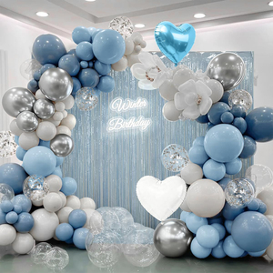 Nuevo Diseño de Globo de Látex Azul con <span class=keywords><strong>Kit</strong></span> de Arco de Cortina Azul Claro de 1*2m para Baby Shower - Product Image 3