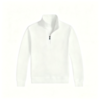 Veste décontractée pour homme, nouvelle collection automne-hiver, coupe slim, tricotée, col montant, demi-zip, style sportif.