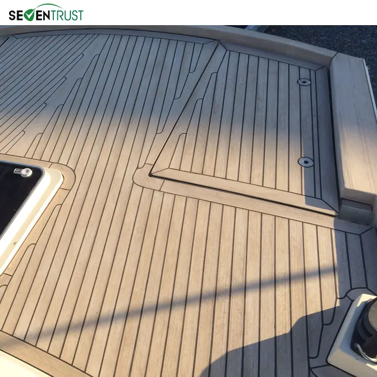 Americano di alimentazione PVC teak barca decking Marino applicare ad incastro sintetica chiatta yacht pavimentazione