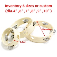 Headless Tambourine Musical Educational Hand Instrument Bulk Custom Logo Chinese Percussion Instrument 4 in Mini Hand Bell Drum