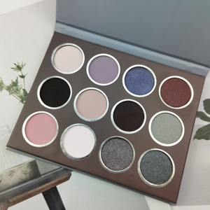 New Design <strong>Grey</strong> High Pigment <strong>Eyeshadow</strong> 12 Colors Vegan Mineral <strong>Eyeshadow</strong> Palette Smoky Eyes Makeup Shadow Palette - Product Image 4