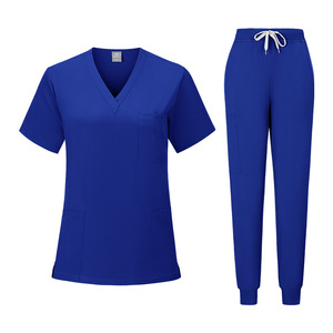 Unisex Scrub Suit Split Set Moisture Wicking Knitted Hospital Uniforms - Product Image 4