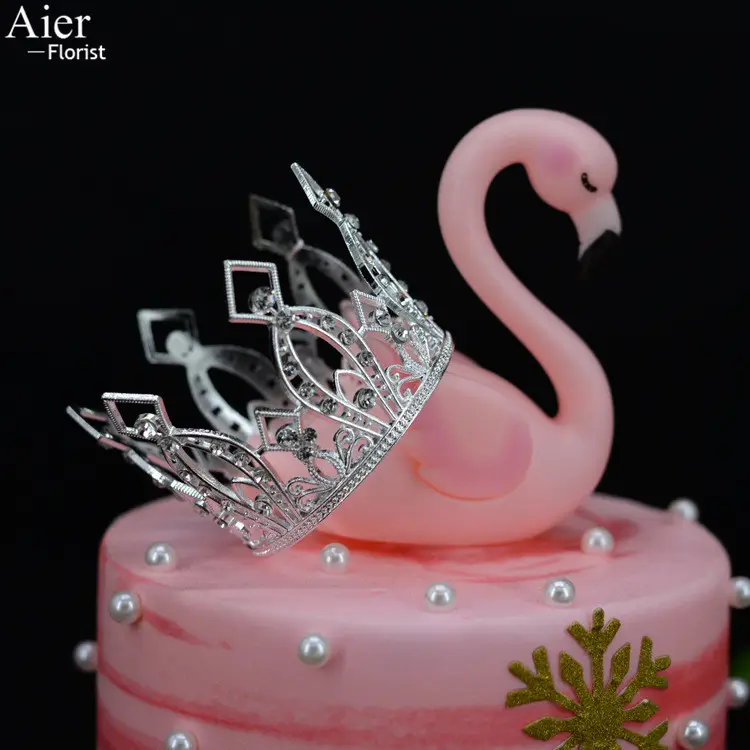 Aierfiorist Cake Crown festa di compleanno per adulti Princess Crown Wedding Tiara Crown per la decorazione di torte o fiori