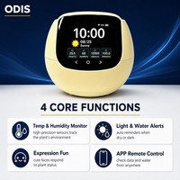 Pot de fleurs intelligent ODIS Smart Ai avec capteur Ai, écran LCD, arrosage automatique et surveillance pour intérieur.