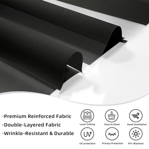 Waterproof Built-In Horizontal Plain Modern Fabric Clear Roll up <strong>Small</strong> French <strong>Window</strong> Zebra Shades Blackout <strong>Blinds</strong> - Product Image 5