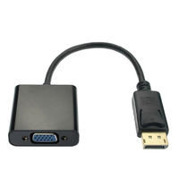 Port d'affichage Displayport DP mâle vers VGA 15 broches femelle câble adaptateur DP vers VGA convertisseur DisplayPort vers VGA câbles DP
