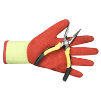 Gants en latex antidérapants de haute qualité, orange, pour usage général, résistants aux perforations, flexibles, respirants, entièrement texturés