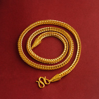 Bijoux en or, nouvelle chaîne porte-bonheur, collier et bracelet en alliage de cuivre pour homme, élégant et ingénieux, imitation plaqué or rétro