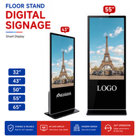 Pantalla LED Portátil HD para Interiores, Cartel Publicitario con Video USB y Wifi 4G, con Soporte de Pie para Uso en Tiendas y Ascensores