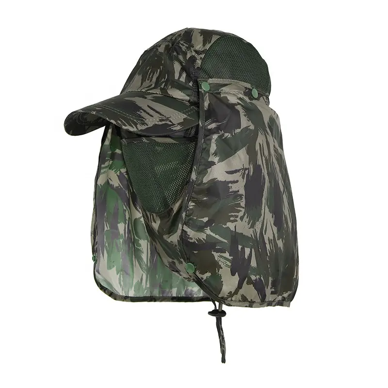 2022 Camo Hunting And Fishing Sun Protection Hats Custom Bucket Hat With String Quick-drying Mountaineer Fishing Sun Visor