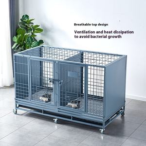 Cage pour mère d'élevage de chiens moyens Grand chenil de ferme Cage pour <span class=keywords><strong>chien</strong></span> en métal isolé à motif solide dans une boîte d'emballage pour petits chiens gras - Product Image 2